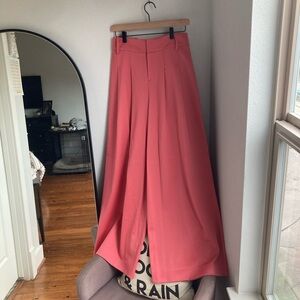Alice + Olivia Pink High Waist Wide Leg Pants 6